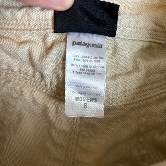 Patagonia womens cream double canvas casual outdoor work low rise pants size 8 - Picture 12 of 12